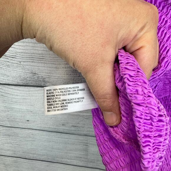 A New Day Plus Size Purple Smocked Spring Crop Tank Size XXL - Picture 6 of 6